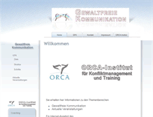 Tablet Screenshot of gewaltfreie-kommunikation.orca-institut.de
