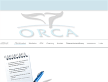 Tablet Screenshot of orca-institut.de