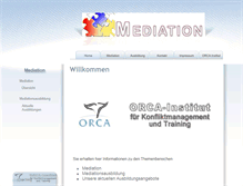 Tablet Screenshot of mediationsausbildung.orca-institut.de